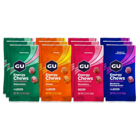 GU Energy Labs Chews, Gel Gummies, Assorted Flavor Variety Pack, 12 Count Box | Walmart (US)