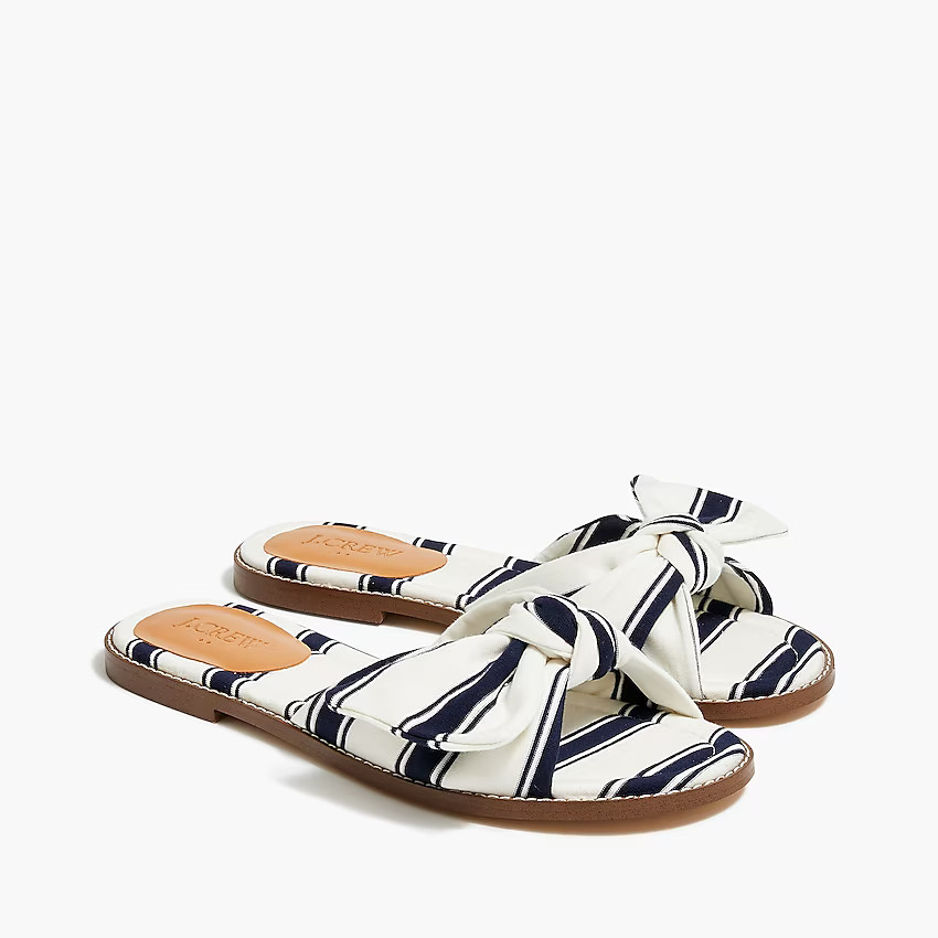 Printed knot slide sandals | J.Crew Factory