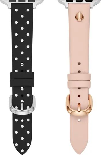 leather Apple Watch® Blush & Dot 2-pack band set | Nordstrom