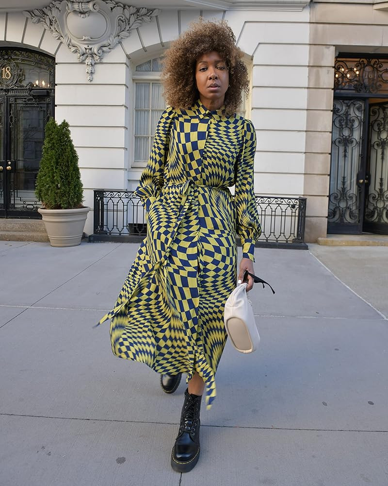 The Drop Women's Printed Puff Shoulder Maxi Dress by @karenbritchick | Amazon (US)