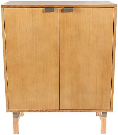 Amazon Brand – Rivet Mid-Century Modern Pine Bar Cabinet, 31.5"W, Brown | Amazon (US)