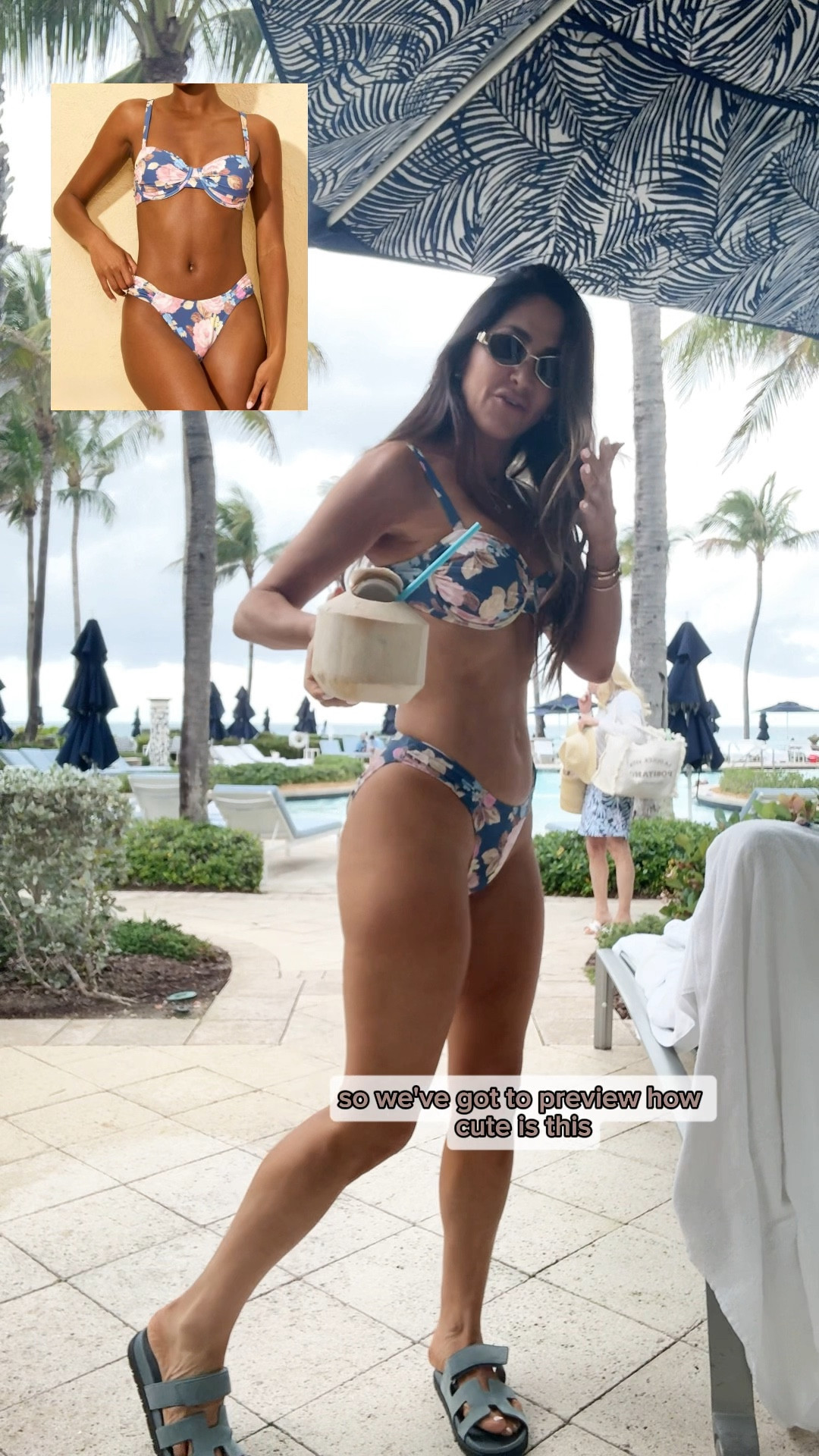 Absolute cutest swim set !!! 
I am in a 34C top (padding comes out! ) 
SM bottom 
XS cover up 

#LTKOver40 #LTKTravel #LTKmomlife