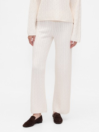CashSoft Cable-Knit Sweater Pants | Gap (US)