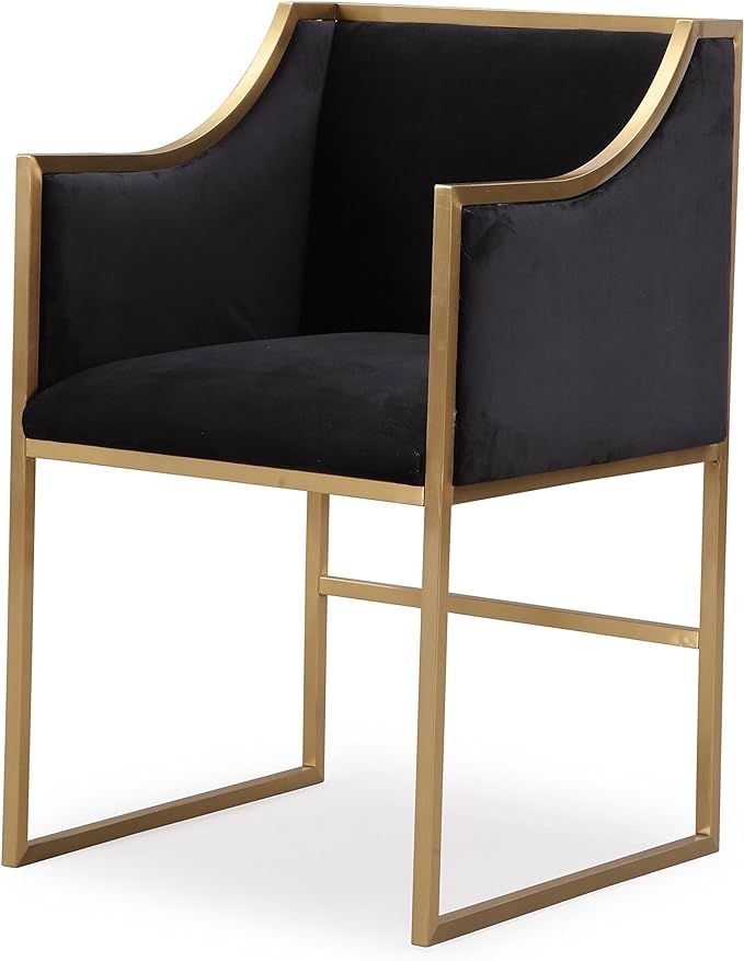 TOV Furniture Atara Modern Handmade Velvet Accent Chair, Small, Gold | Amazon (US)