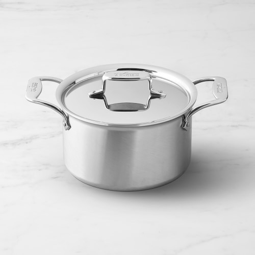 All-Clad D5(R) Brushed Stainless-Steel Soup Pot, 4-Qt. | Williams-Sonoma
