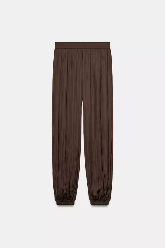 SATIN SAROUEL TROUSERS | Zara UK