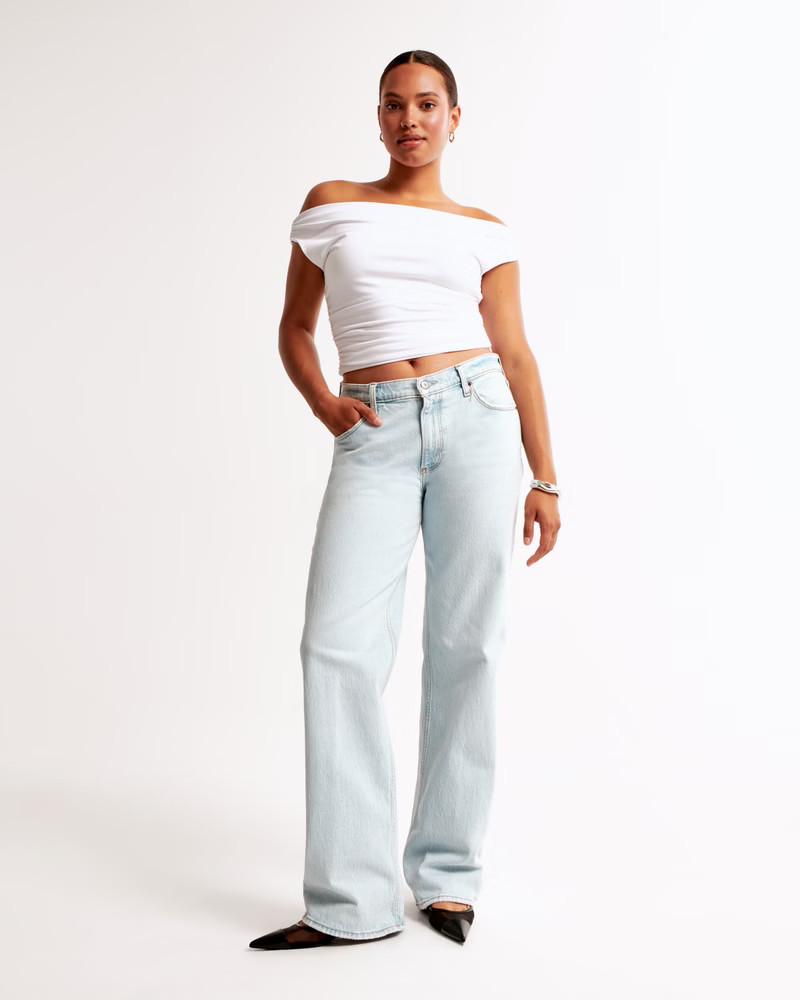 Women's Low Rise Baggy Jean | Women's Bottoms | Abercrombie.com | Abercrombie & Fitch (US)