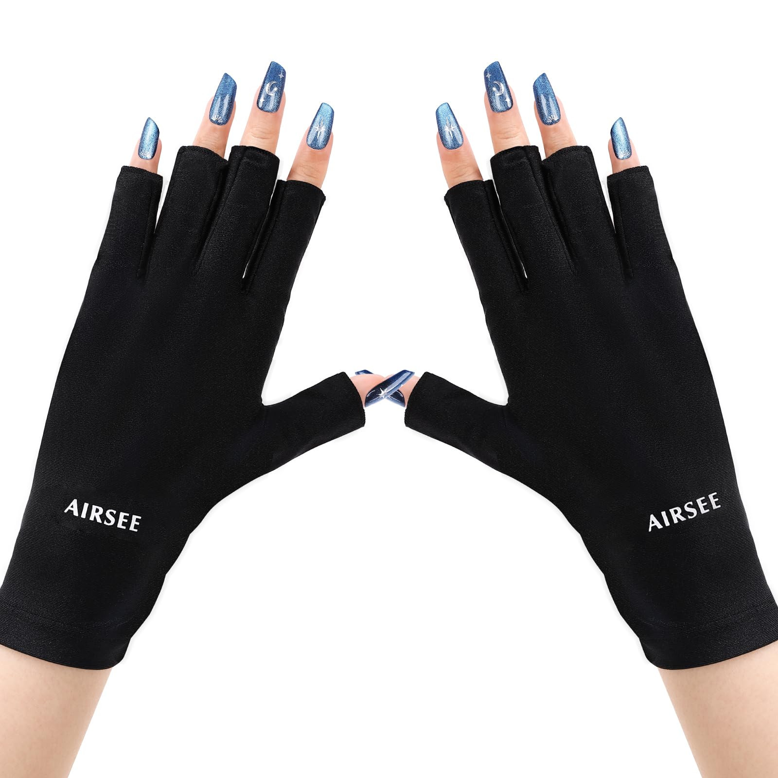 AIRSEE UV Gloves for Nail Lamp,Professional UPF50+ UV Protection Gloves for Manicures Nail Art,Fi... | Amazon (US)
