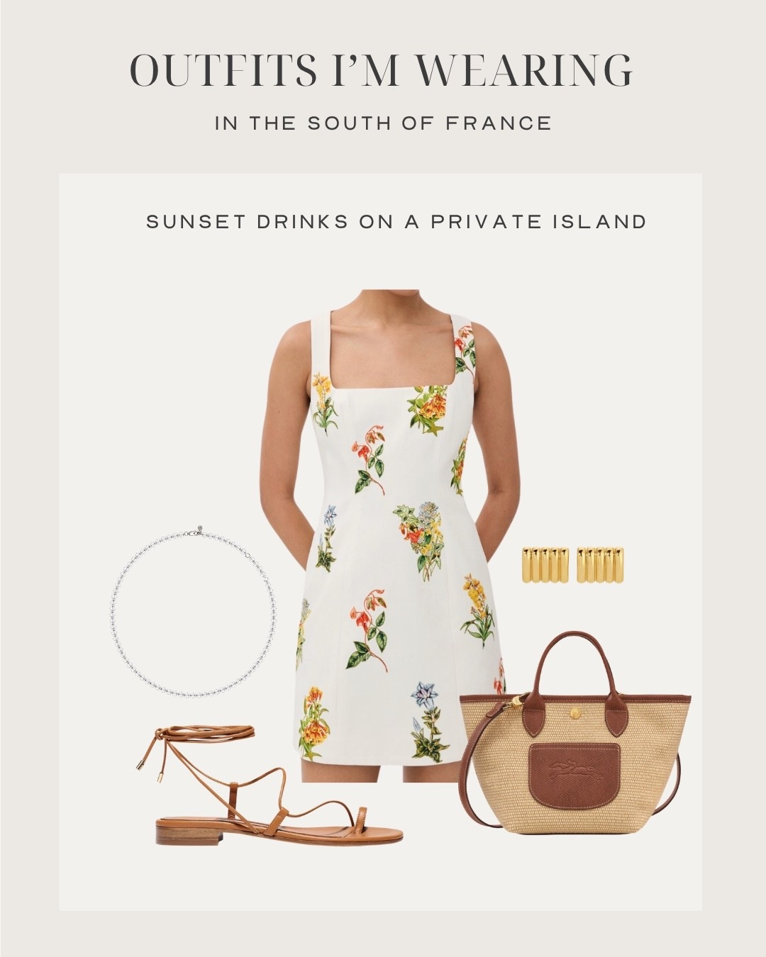 South of France outfit for sunset drinks on a private island 

Elevated island casual
Golden hour 
Wrap sandals
South of France outfit idea
EuroSummer

#LTKSeasonal #LTKOver40