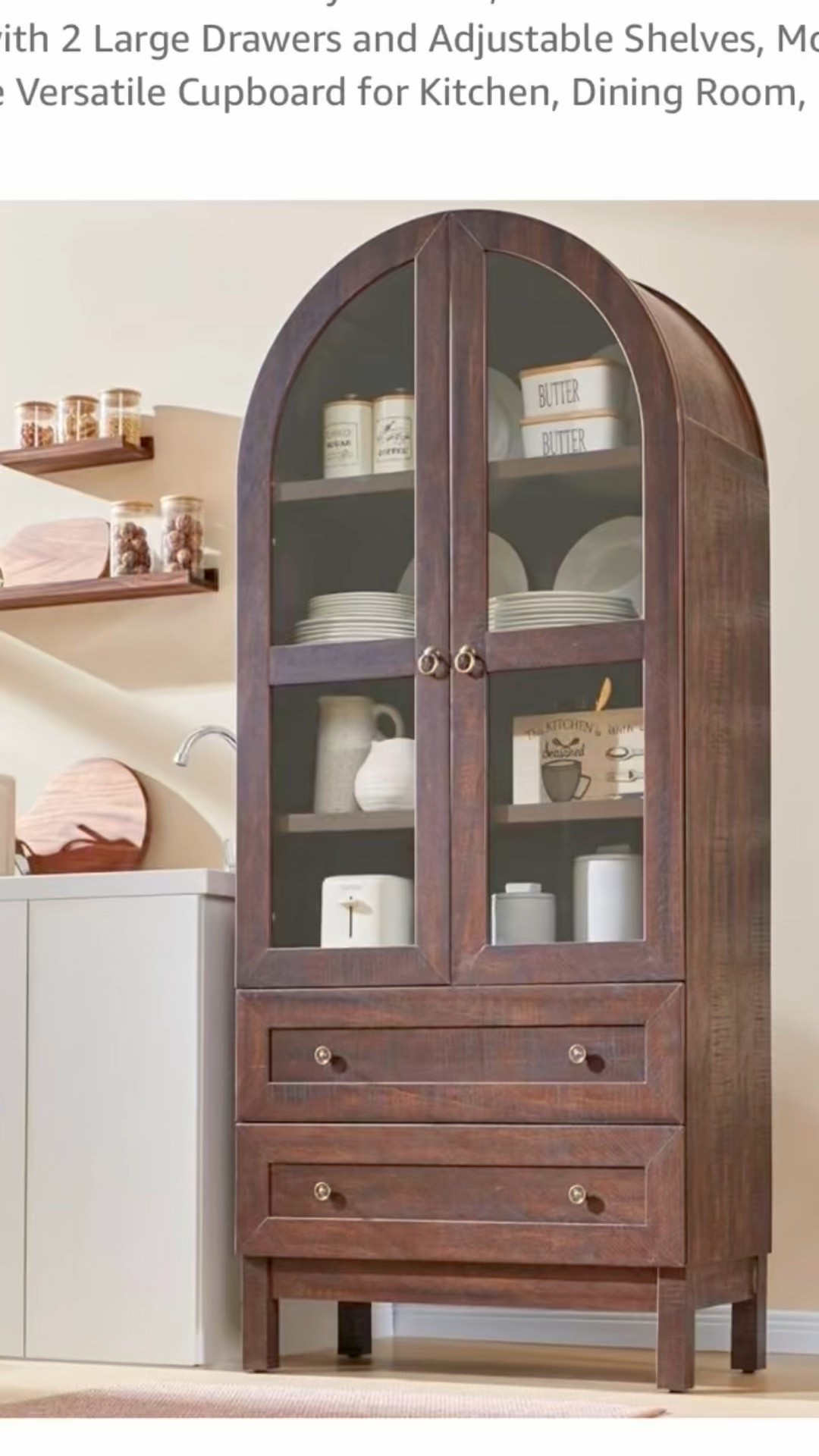 What I ordered vs what I got amazon edition, arched cabinet, pantry, kitchen, coffee bar, wood cabinet 

#LTKHome