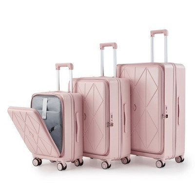 KTMBDW 3-Piece Luggage Set Travel Lightweight Suitcases with Rolling Wheels, TSA lock, Expandable Carry on Luggages, Pink (20"/24"/28") | Target