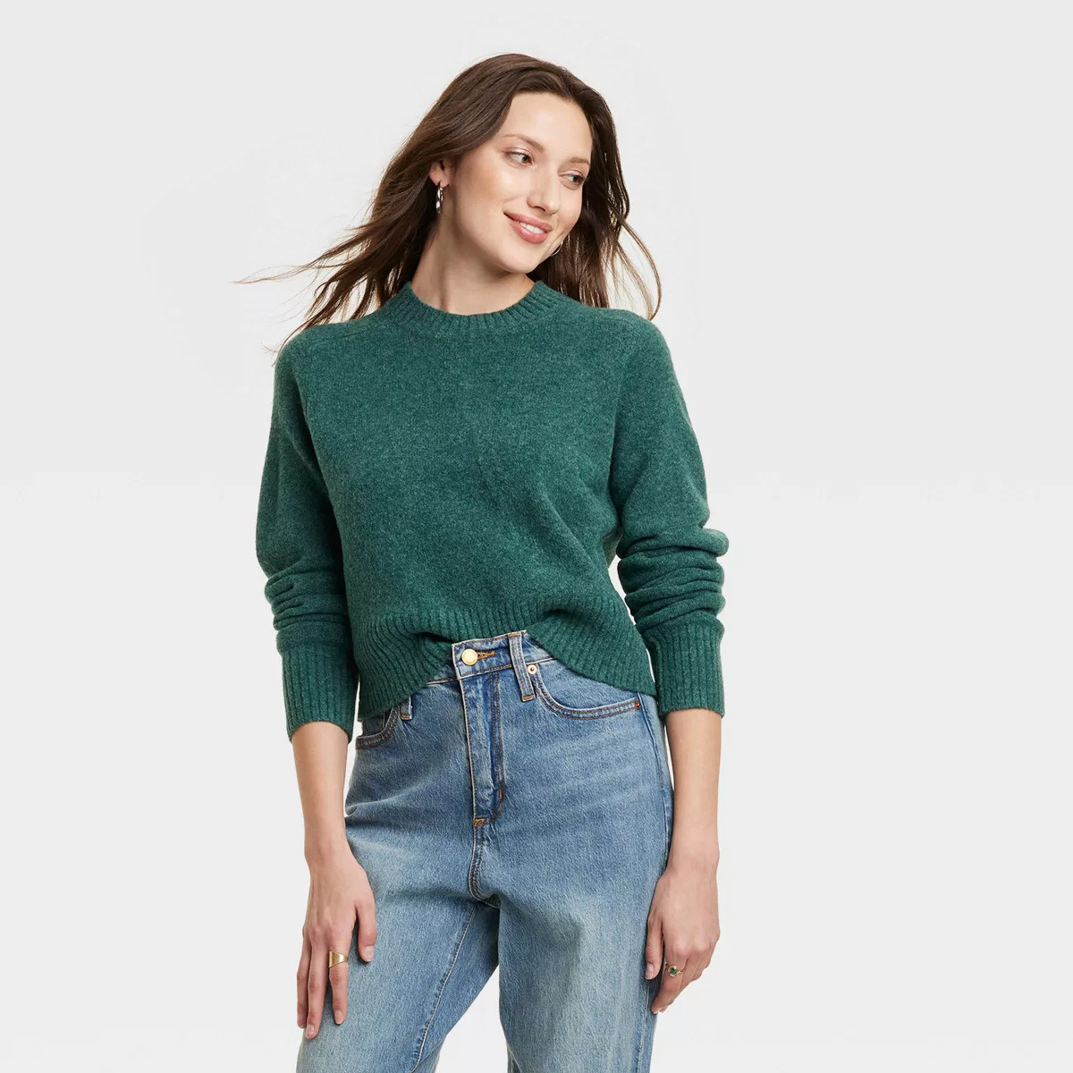 Women's Crew Neck Cashmere-Like Pullover Sweater - Universal Thread™ | Target