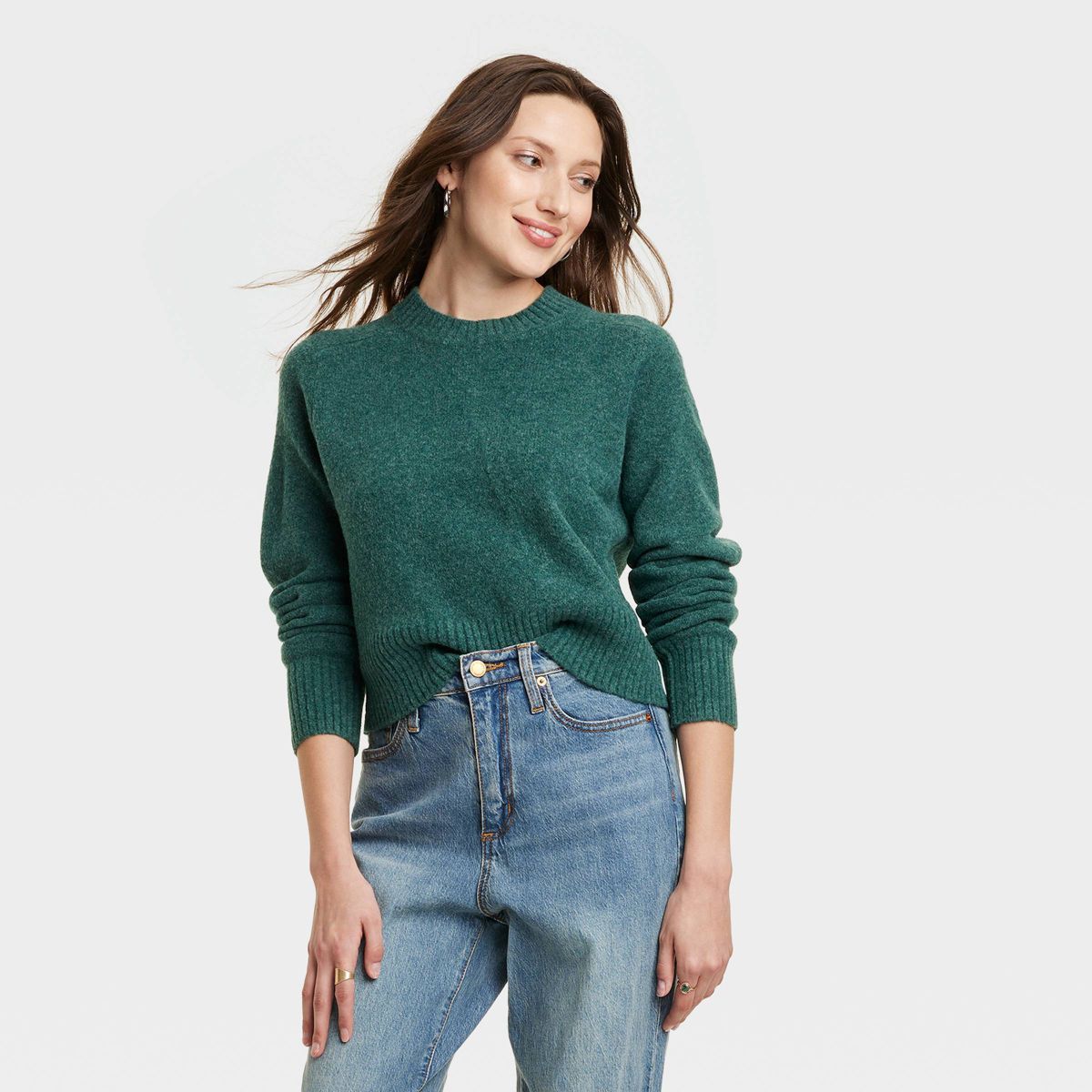 Women's Crew Neck Cashmere-Like Pullover Sweater - Universal Thread™ | Target