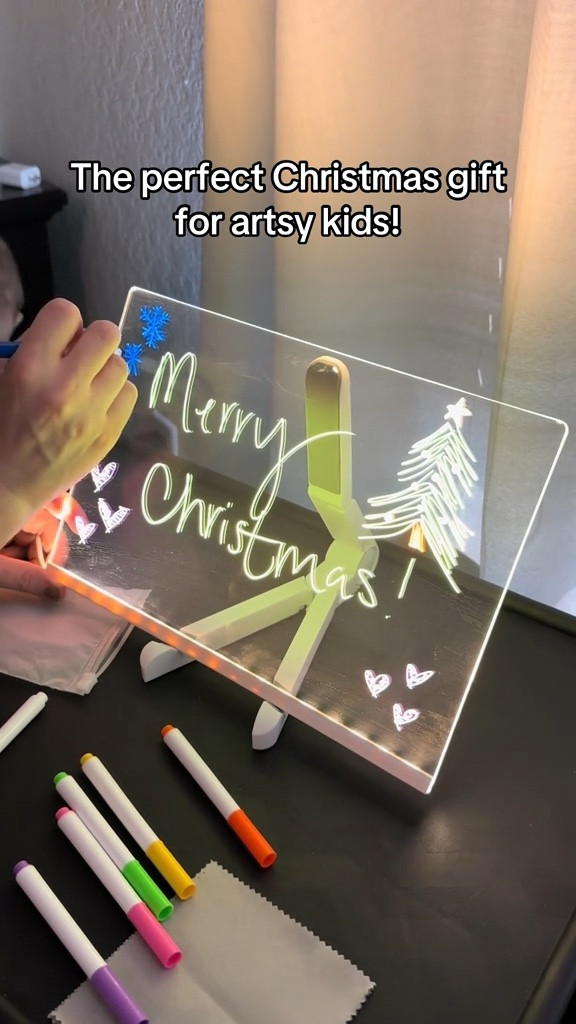 The perfect Christmas gift for artistic kids! This LED doodle board is so fun and I can’t wait to give it to my daughter. The one in this video is 11.8in x 7.9in and it is $25 on Amazon  

#LTKHoliday #LTKSeasonal #LTKGiftGuide