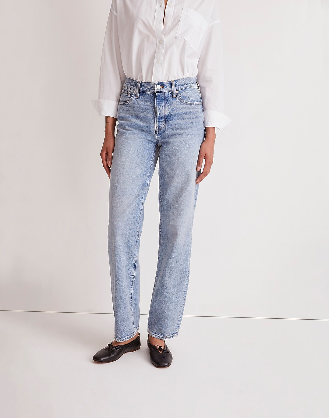 Low-Slung Straight Jeans in Olvera Wash | Madewell