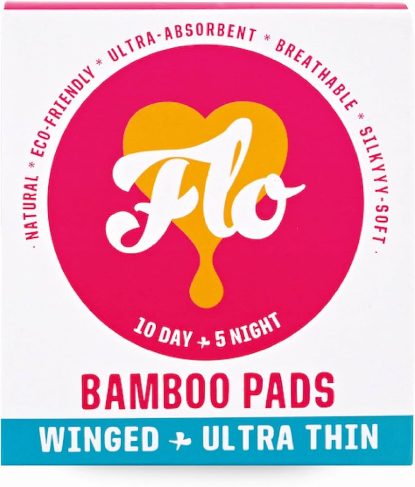 FLO - Organic Bamboo Pads, Day & Night Combo Pack, Feminine Care, Organic Menstrual Products, Pla... | Amazon (US)