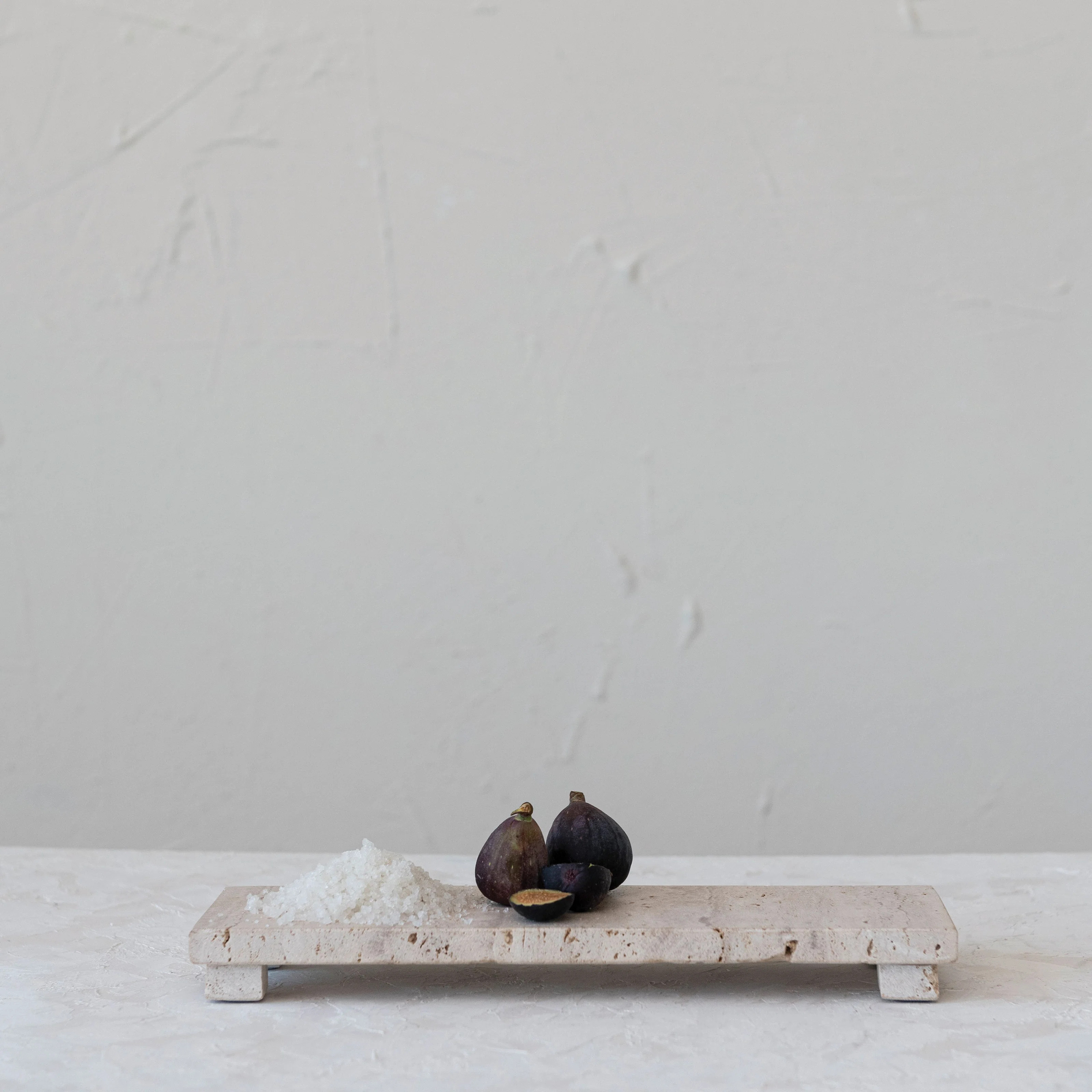 Scandinavian Travertine Footed Charcuterie Board | Wayfair North America
