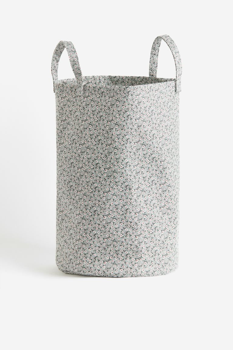 Printed Storage Basket - Light turquoise/floral - Home All | H&M US | H&M (US + CA)