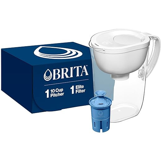 Brita Water Pitcher, Everyday Elite Filter, Removes 99% of Lead, Includes 1 Filter, 10-Cup Capaci... | Amazon (US)