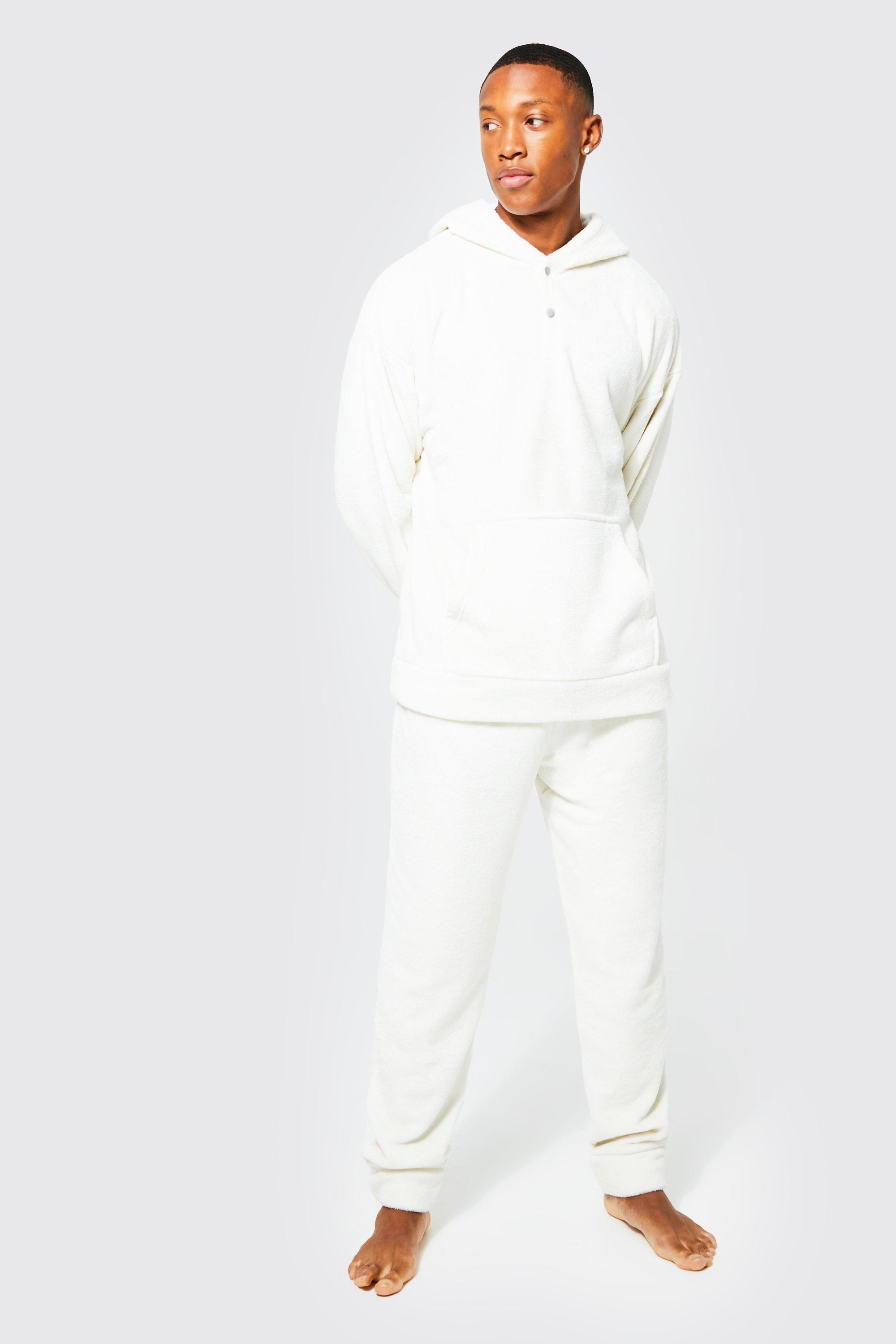 Plush Teddy Hoodie And Jogger Set | boohooMAN (US & CA)