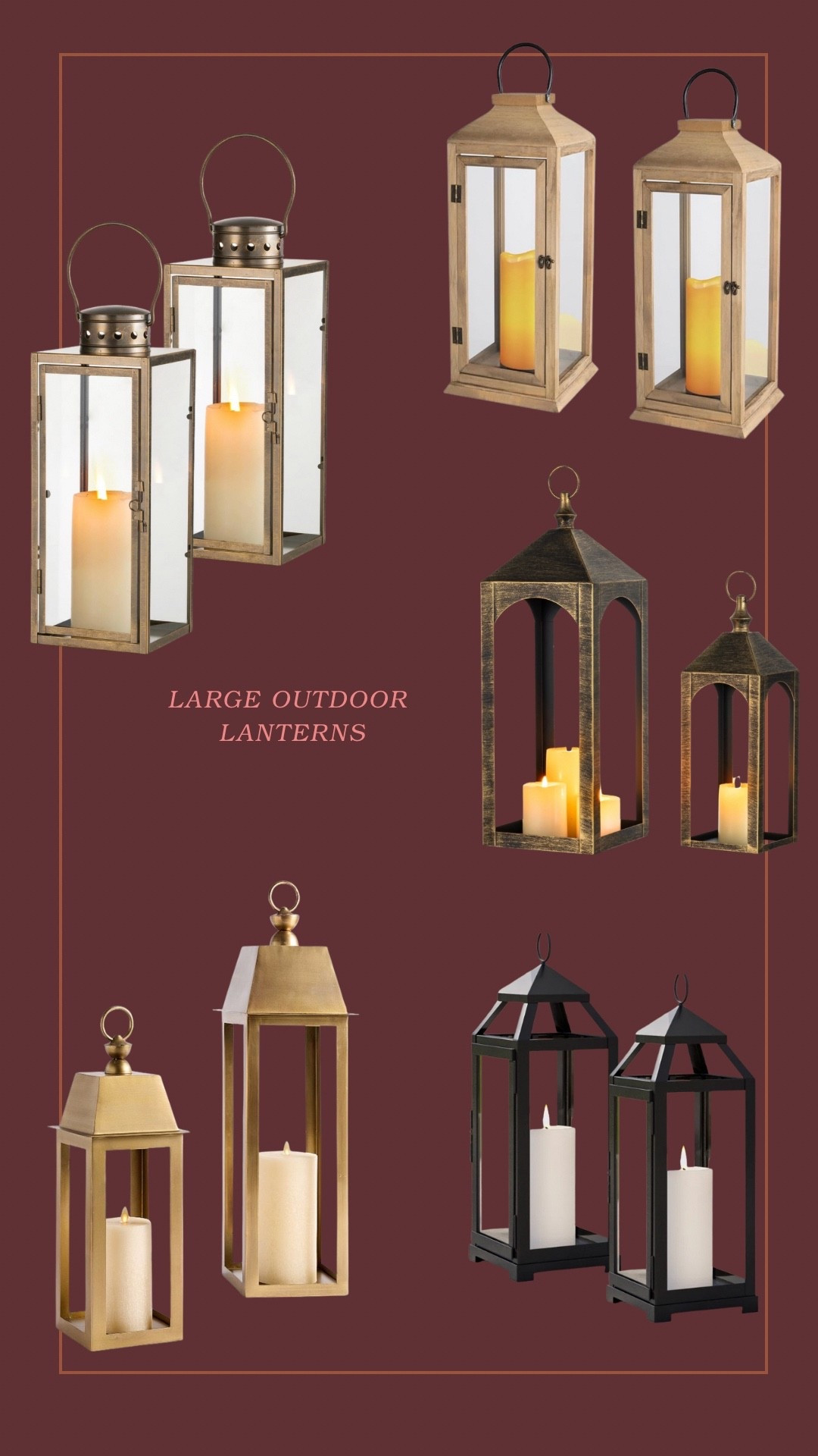 Large outdoor porch lanterns

#LTKHalloween #LTKSeasonal #LTKHome