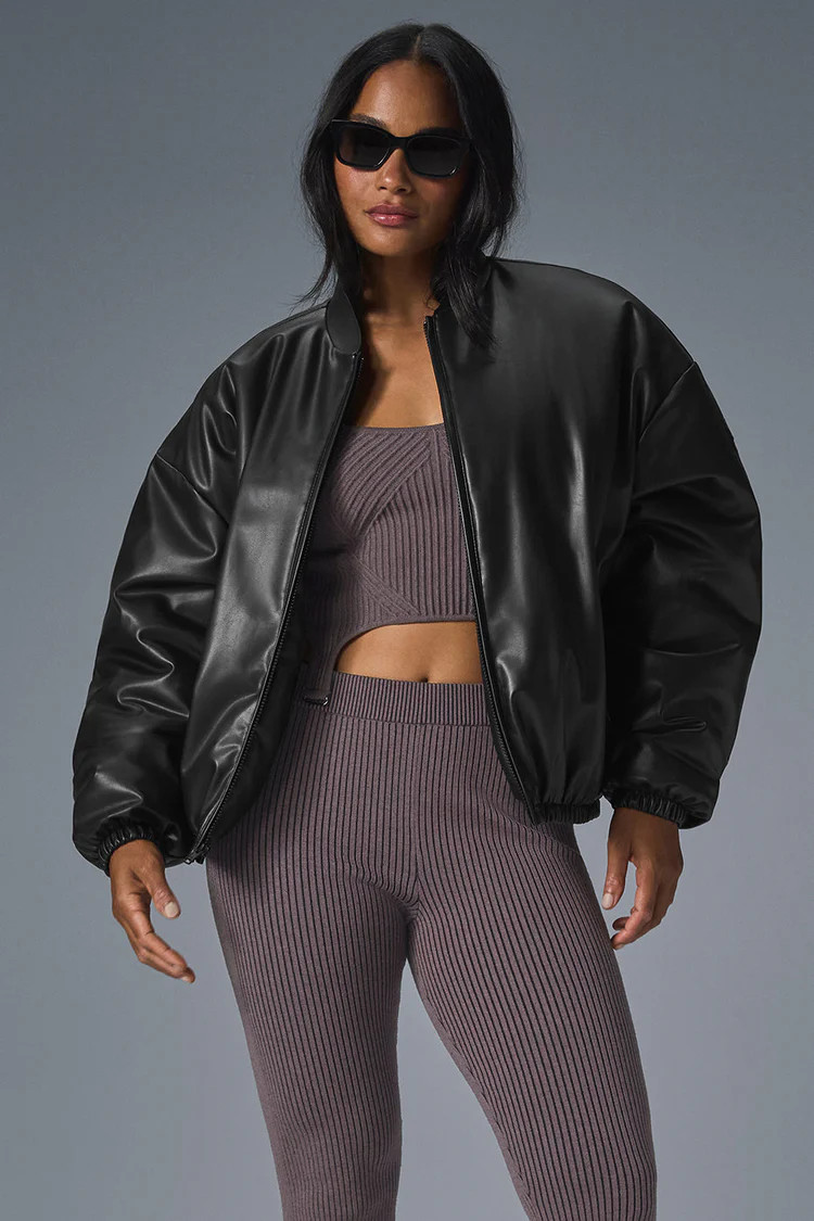 Faux Leather Premier Bomber | Alo Yoga (US)