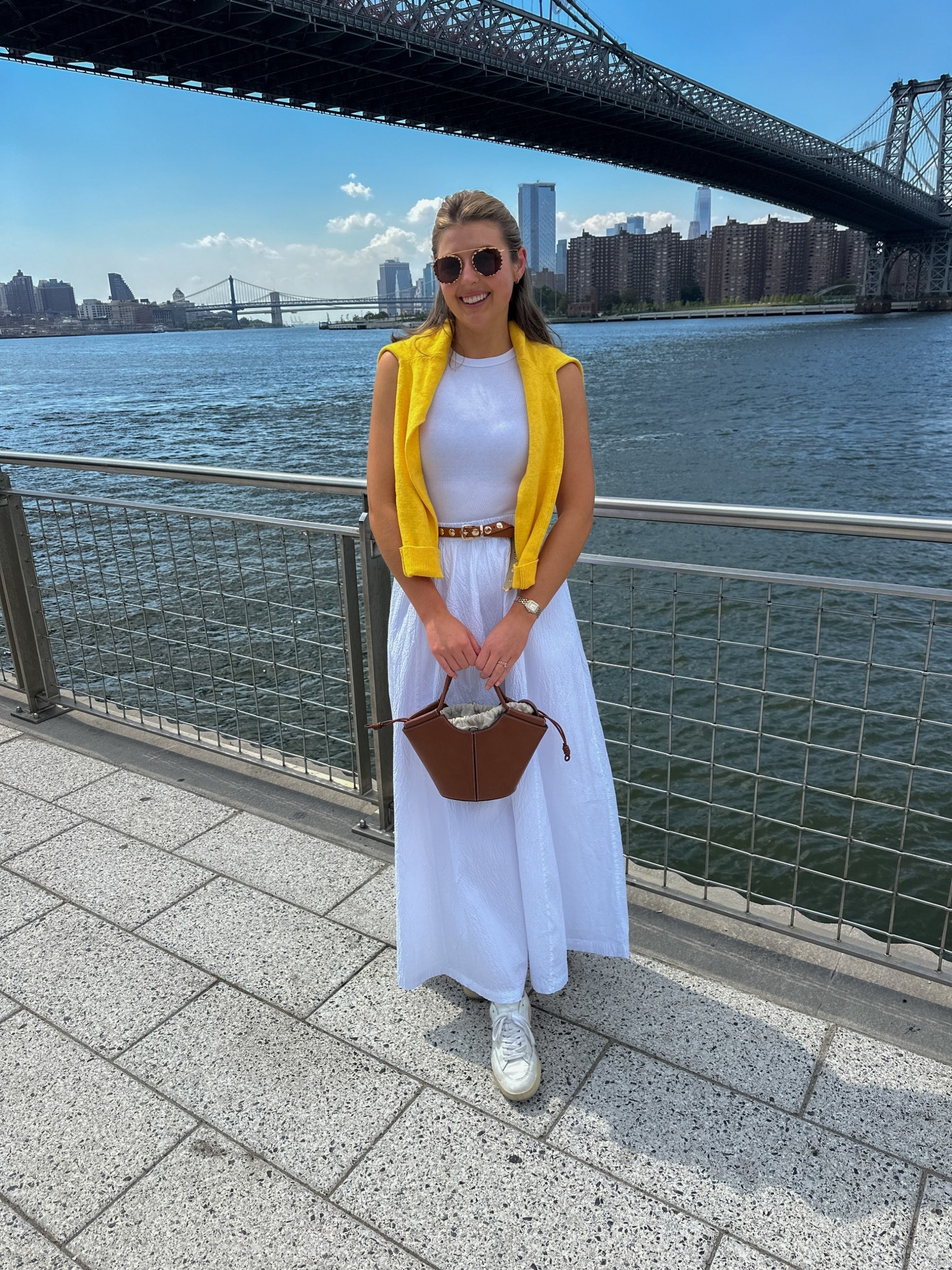 Travel fit OOTD to NYC ✈️ wearing a S in top and skirt - skirt is old from Target, linked similar!