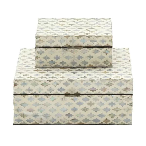 Sanches 2 Piece Decorative Mop Inlay Box Set | Wayfair North America