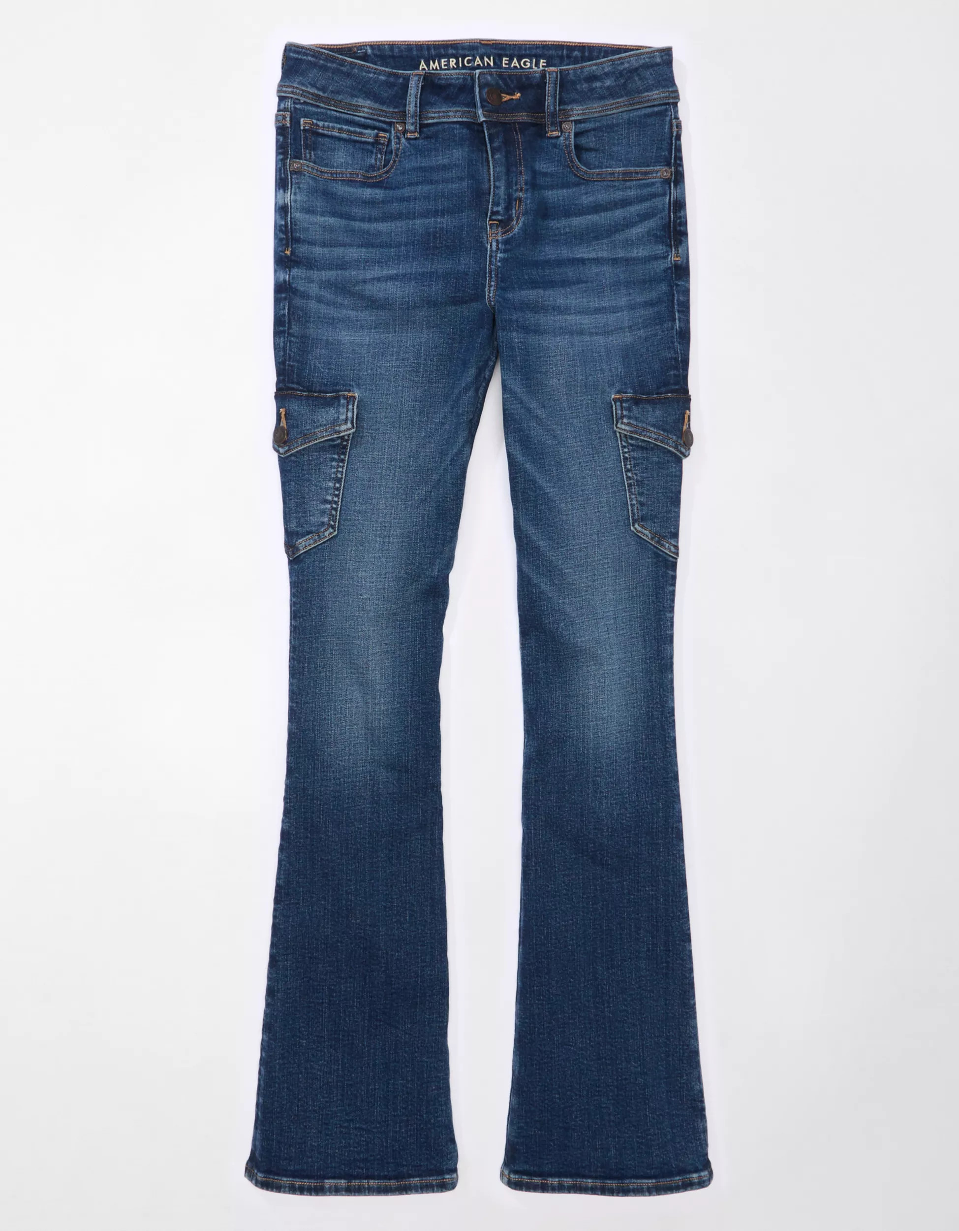 AE Stretch Low-Rise Kick Bootcut Jean | American Eagle Outfitters (US & CA)