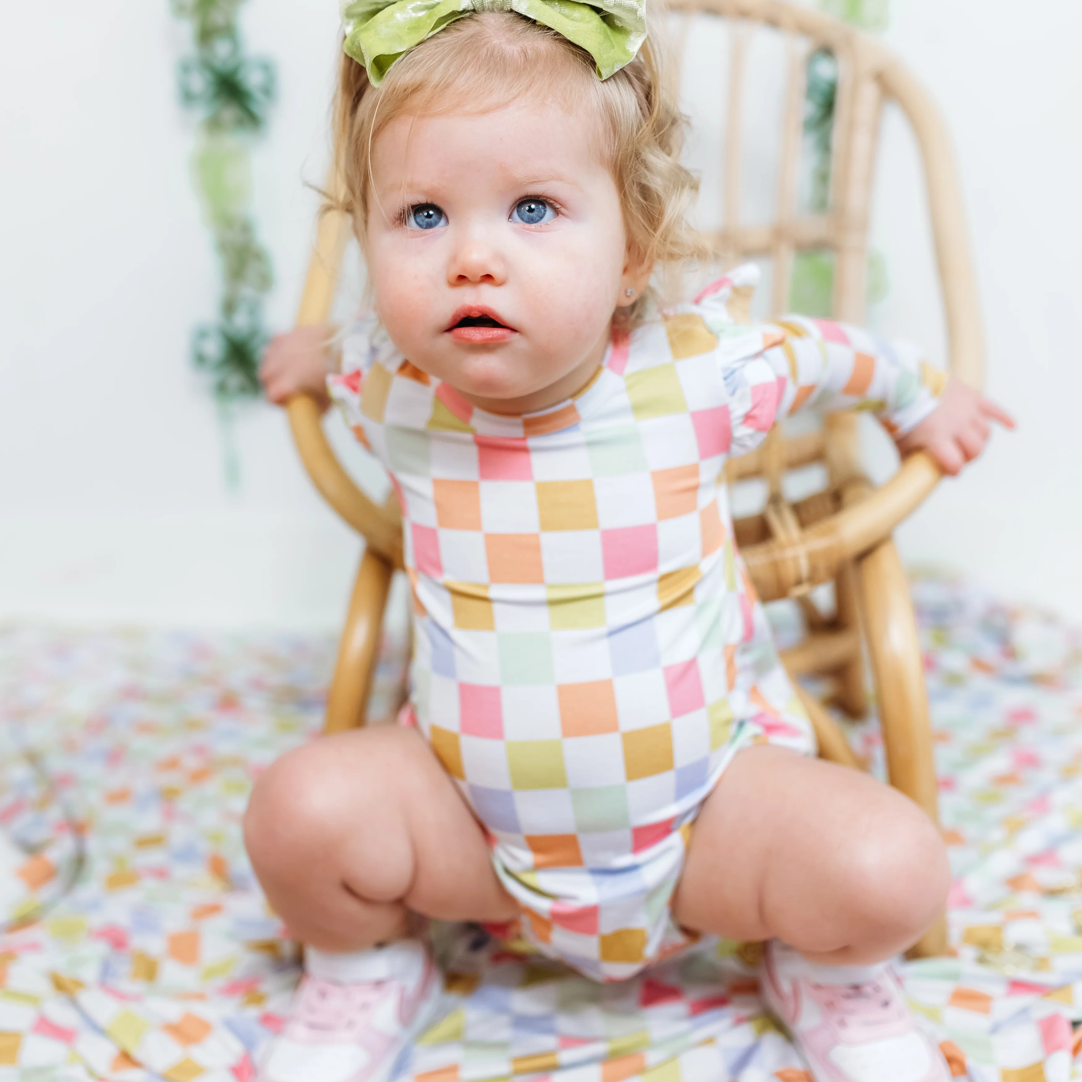 LUCKY CHARM CHECKS DREAM BUBBLE ROMPER | Dream Big Little Co.