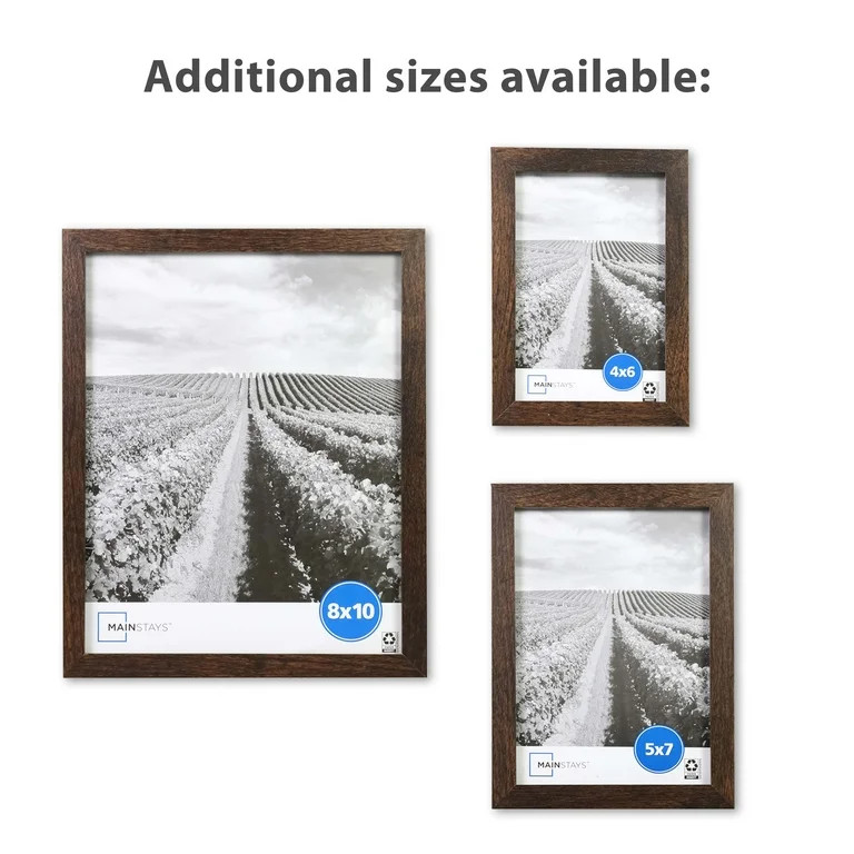 (2 pack) Mainstays – 8x10 Picture Frame – Brown Linear Program Tabletop Photo Frame | Walmart (US)