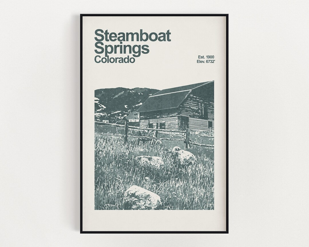 Steamboat Springs Colorado Poster Minimalist Wall Art - Etsy | Etsy (US)