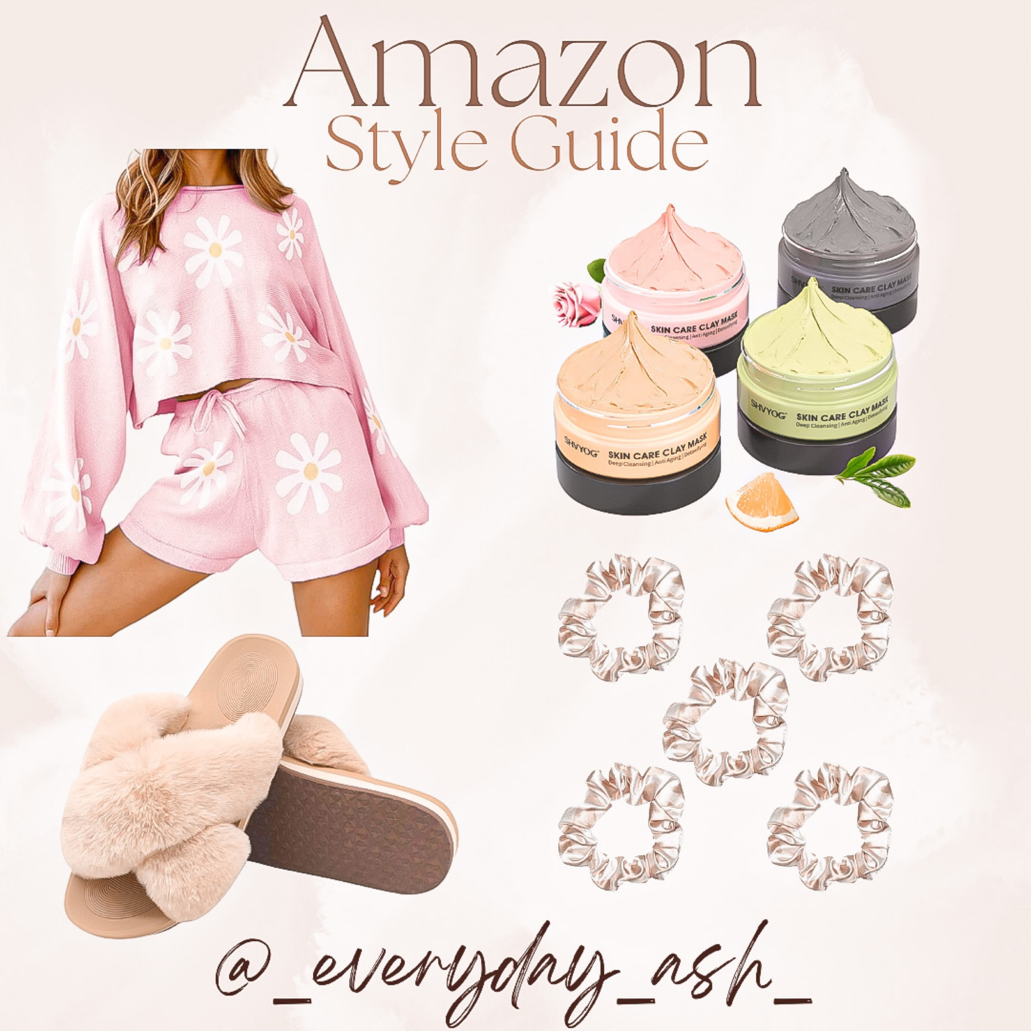 Amazon style guide - cozy edition 

Two piece set, mud mask, slippers, silk hair tie, cozy set, casual outfit, pink set, Affordable fashion, night in outfit 

#LTKxPrimeDay #LTKtravel #LTKstyletip