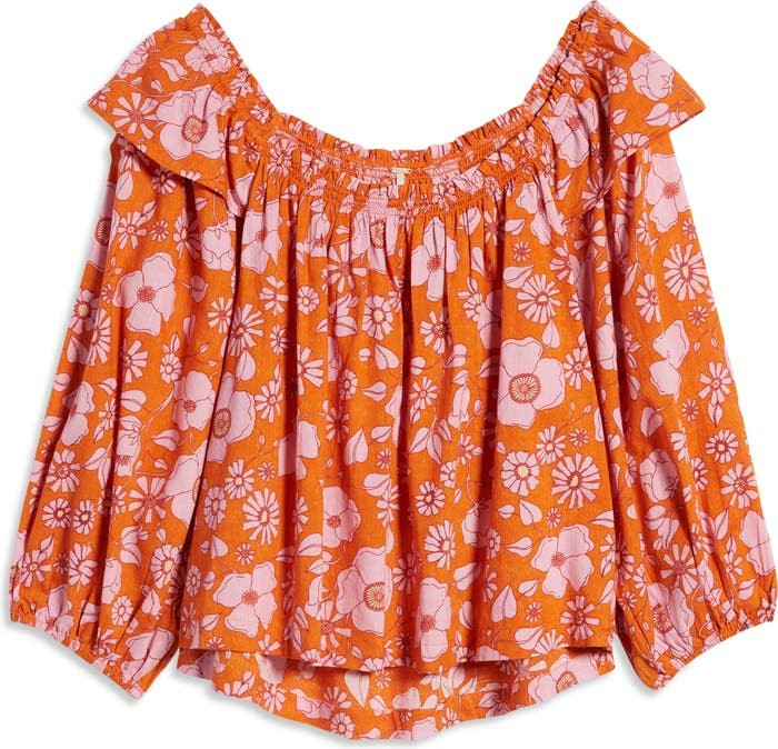 Miss Daisy Ruffle Print Top | Nordstrom