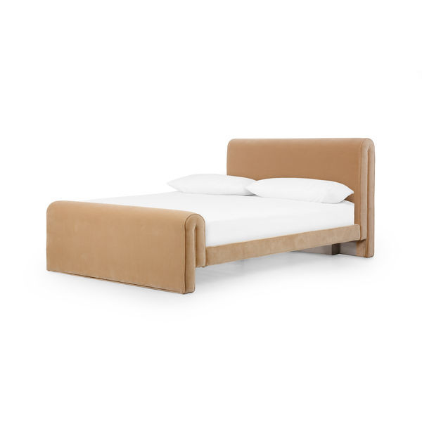 Mitchell Upholstered Surrey Camel King Bed | Scout & Nimble