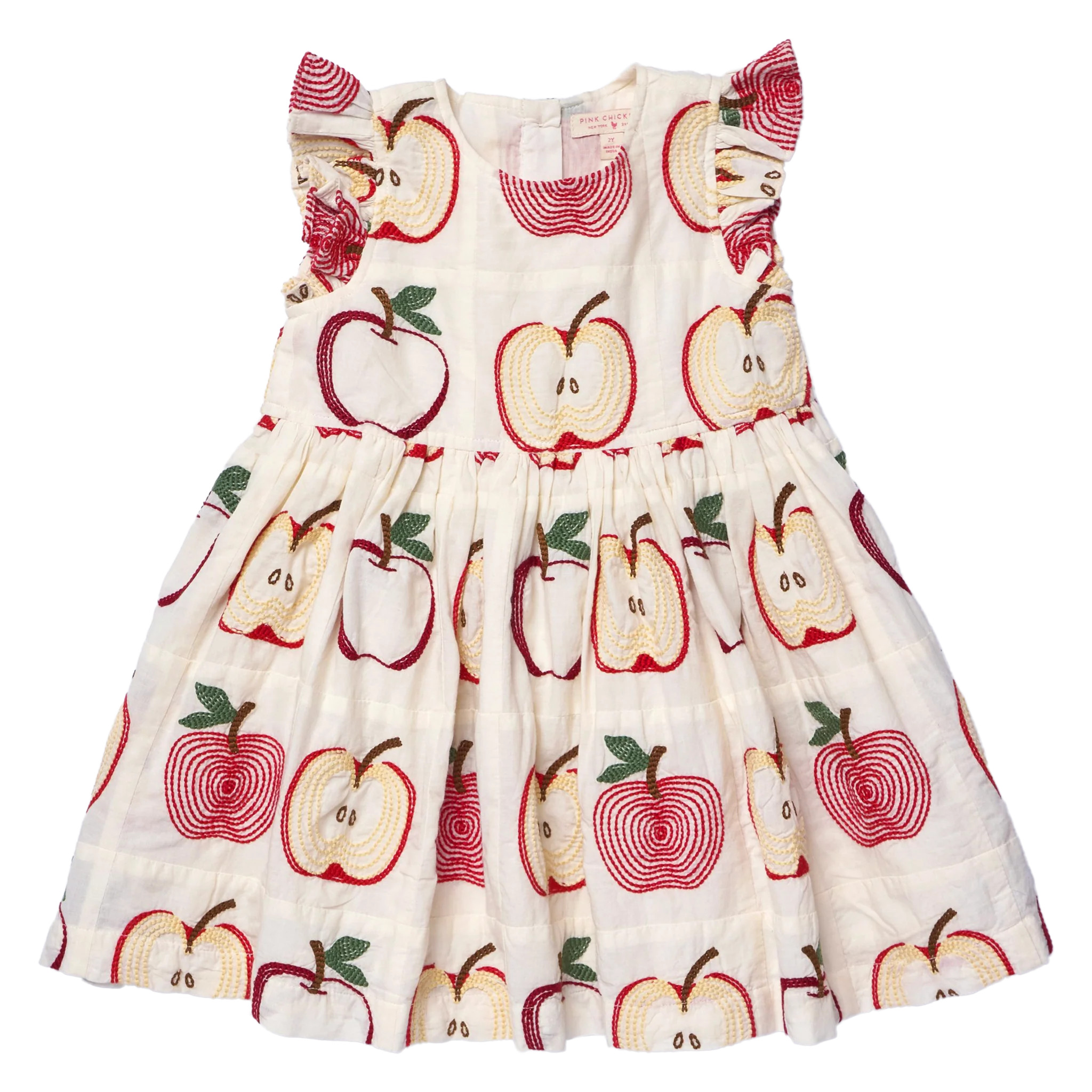 Girls Cordelia Dress - Quilted Apples | Pink Chicken