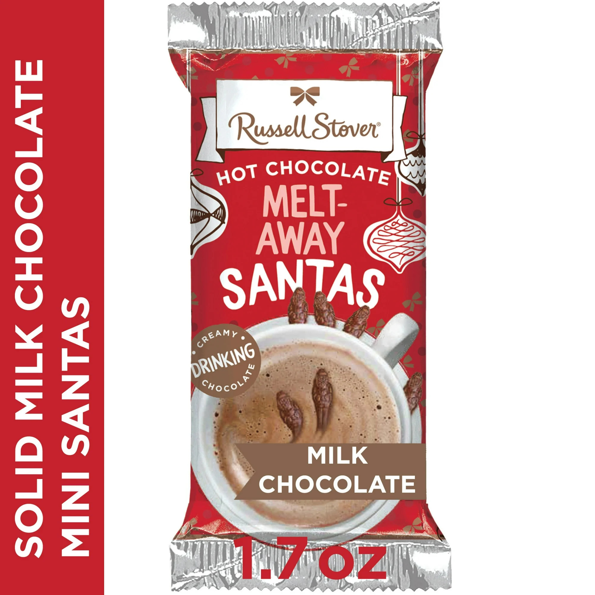RUSSELL STOVER Christmas Hot Chocolate Melt-Away Milk Chocolate Santas, 1.7 oz. | Walmart (US)