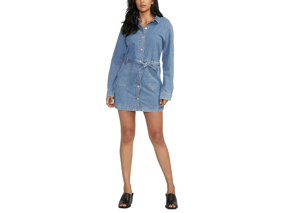 Jag Jeans Safari Denim Dress (Santorini Blue) Women's Dress | Zappos