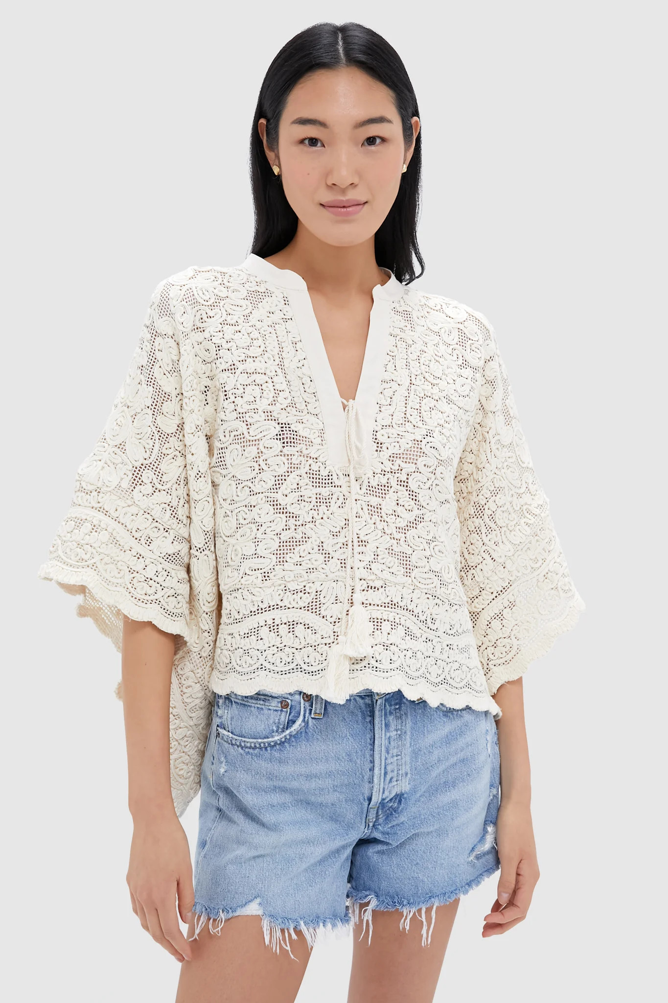 Tan Lace Apollo Poncho | Tuckernuck (US)