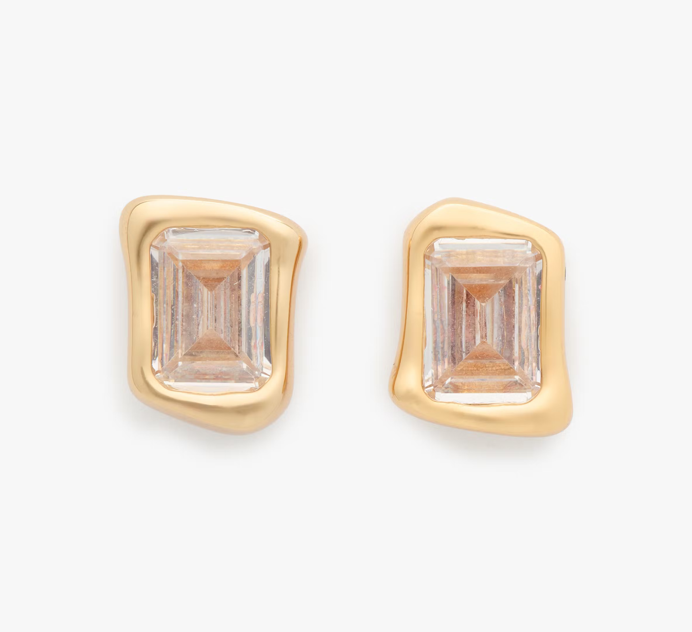 Kate Spade Molten Glass Studs, Clear/Gold | Kate Spade (US)