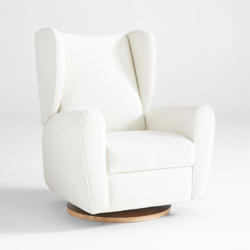 Seesaw Cream Boucle Power Recliner Chair + Reviews | Crate & Kids | Crate & Barrel