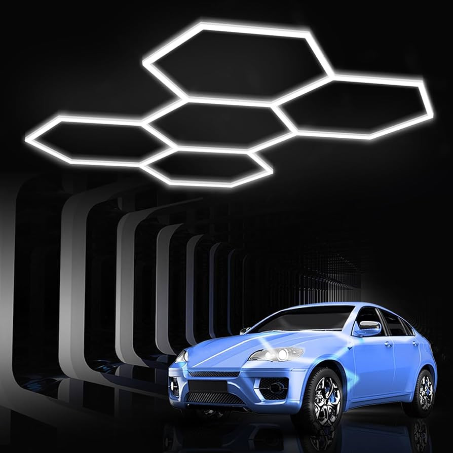 Hexagon Garage Lights: Hexagon led Gym Lights 26520LM DIY Car Detailing Ceiling LED Shop Light fo... | Amazon (US)