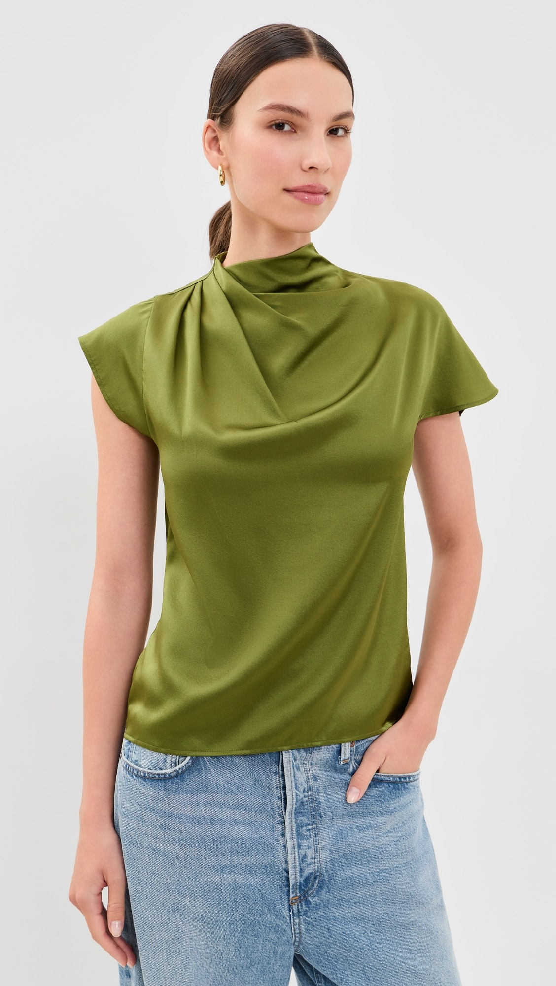 STAUD Davina Silk Top | Shopbop | Shopbop