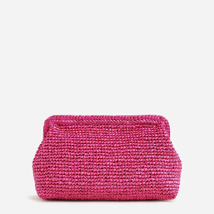 Portofino hand-knotted raffia clutch | J.Crew US