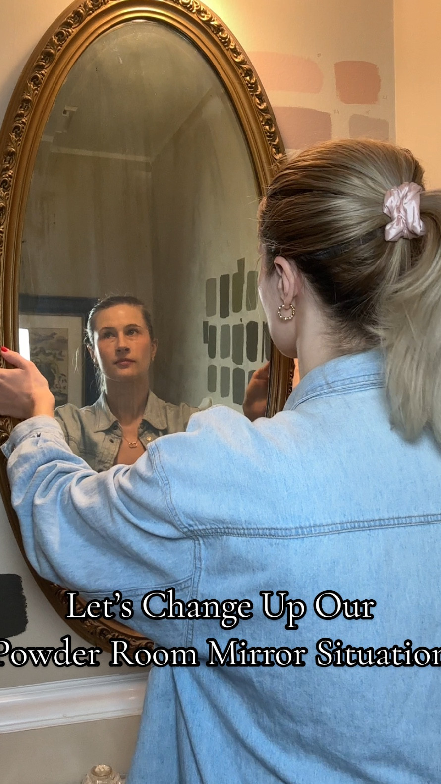 Upgrading the powder room step me: new mirror. Linked the exact one we ordered plus a few similar options different price points. Also sharing th swallow wallpaper too

Powder room | powder bath | bathroom makeover | vanity mirror | bathroom mirror | wallpaper 

#LTKHome #LTKgrwm #LTKdayinmylife