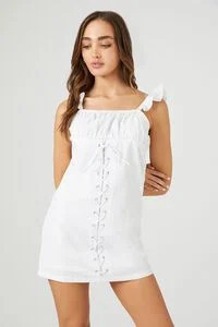 Ruffle Lace-Up Babydoll Dress | Forever 21 (US)