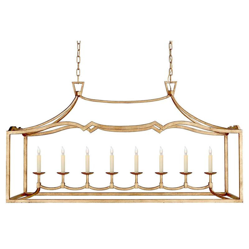Darlana Linear Pendant, Gilded Iron | One Kings Lane