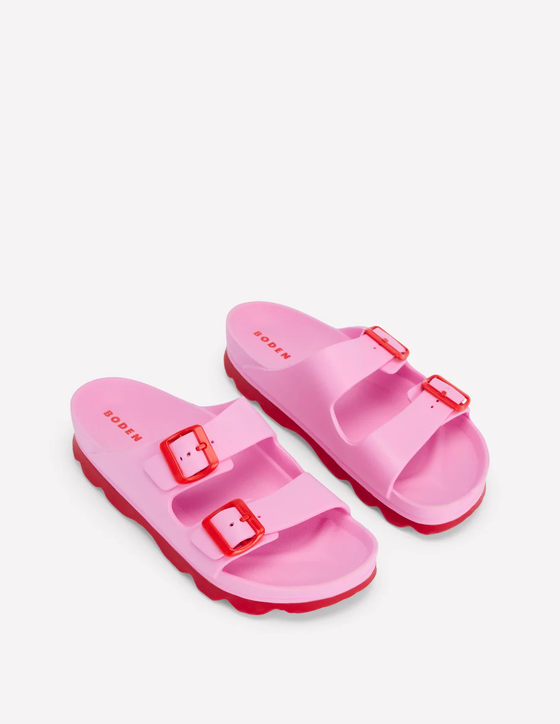 Lyla Double Buckle Slide-Soft Pink | Boden (US)