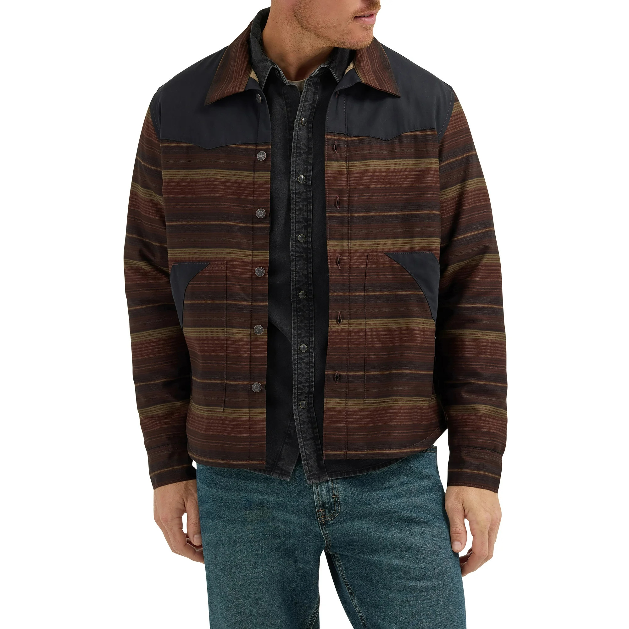Wrangler® Men's and Big Men's Heavyweight Shirt Jacket with Sherpa Lining, S-5XL | Walmart (US)