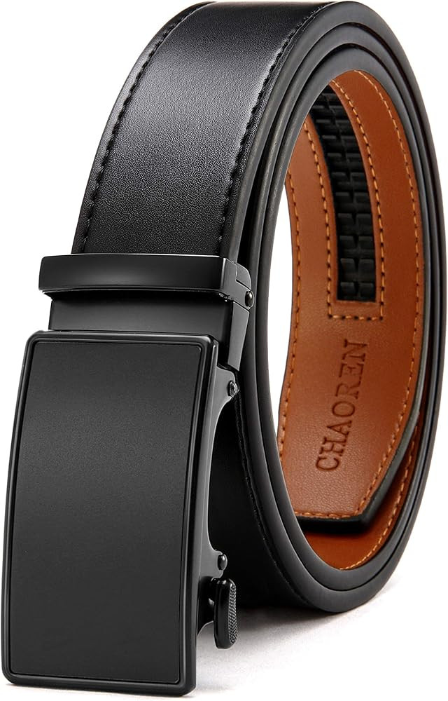 CHAOREN Mens Belt Leather Ratchet Belt - Customizable Fit, Effortless Style (35mm) | Amazon (US)